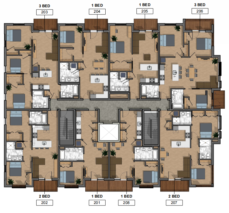 SECOND FLOOR PLAN THIRD AND FOURTH FLOOR SIMILAR