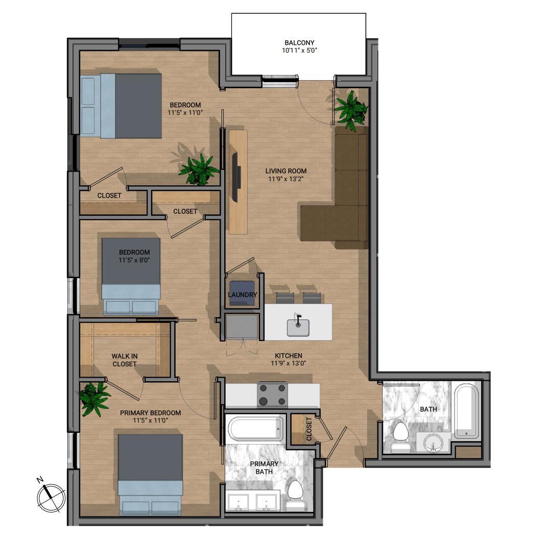 UNIT 203, 303, 403